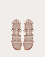 ROCKSTUD ANKLE STRAP WEDGE SANDAL IN CALFSKIN LEATHER 95 MM - Image 4